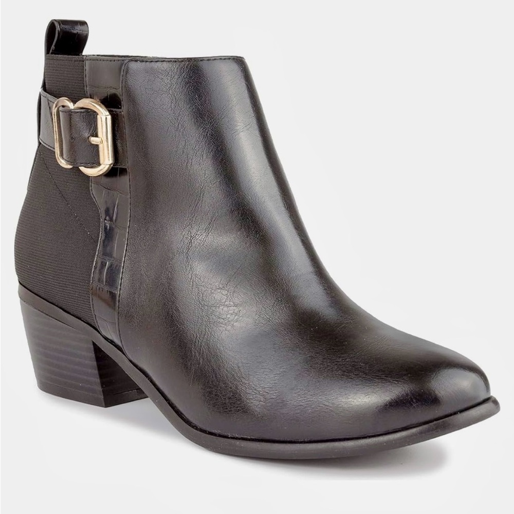 London Fog Black Sz 7 Harmony Ankle Boots NWOT
